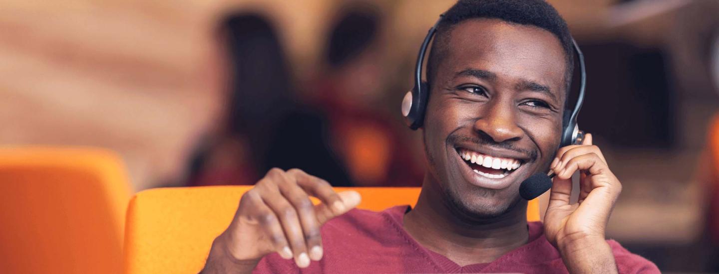 Man using headset