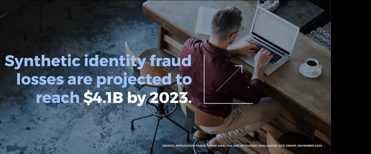 Synthetic identity fraud losses are projected to reach $4.1B by 2023