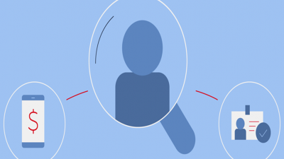 man in a magnifying glass
